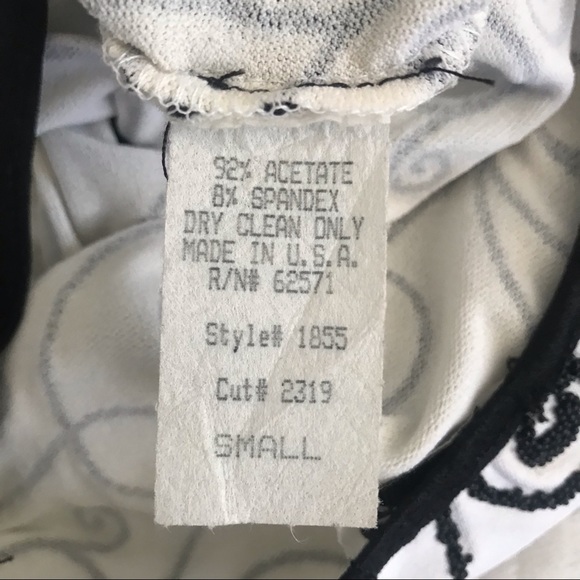 Vintage Find! Arden B || Black & White Caviar Beaded Tank Top Size Small - Picture 10 of 11